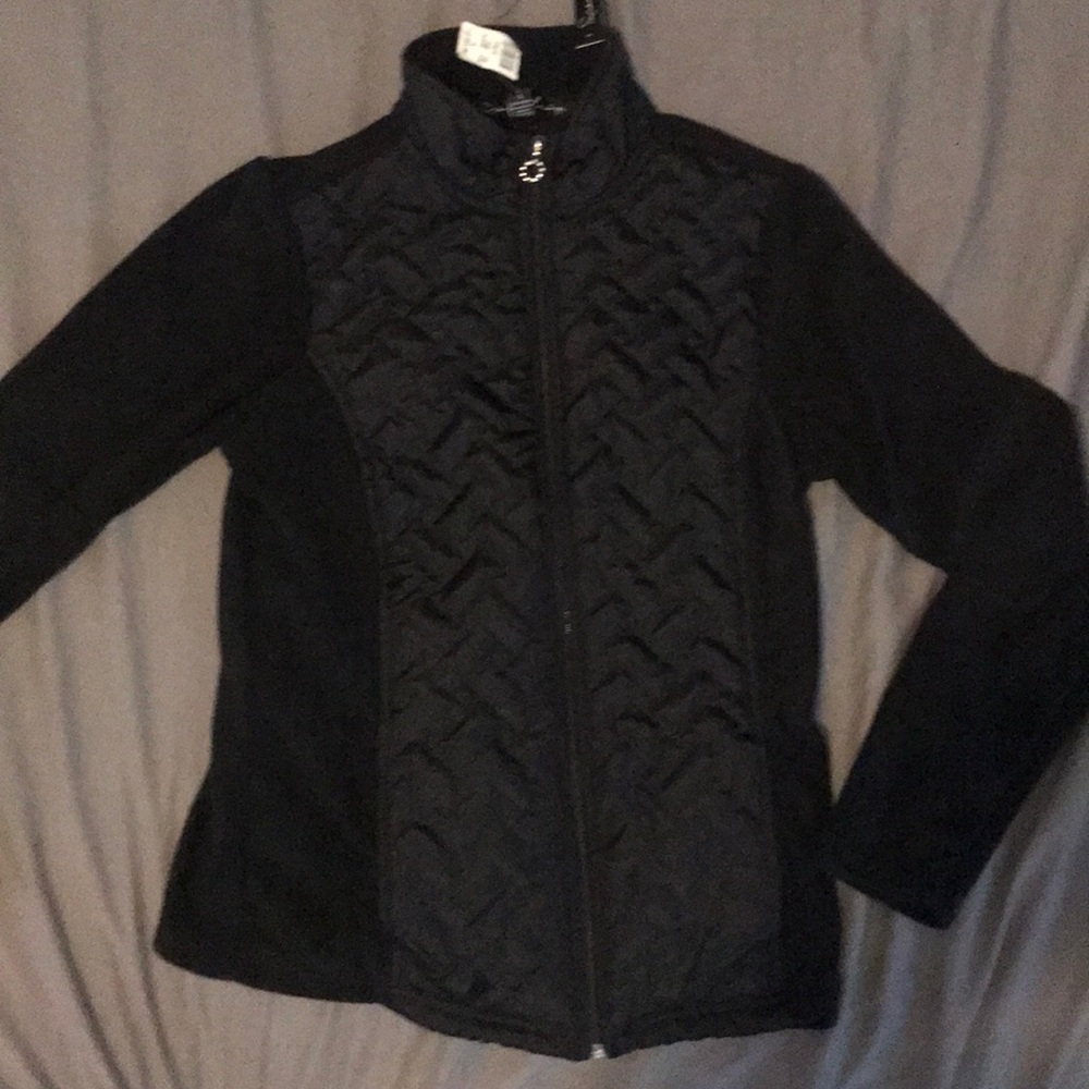 Long sleeve black zip up jacket